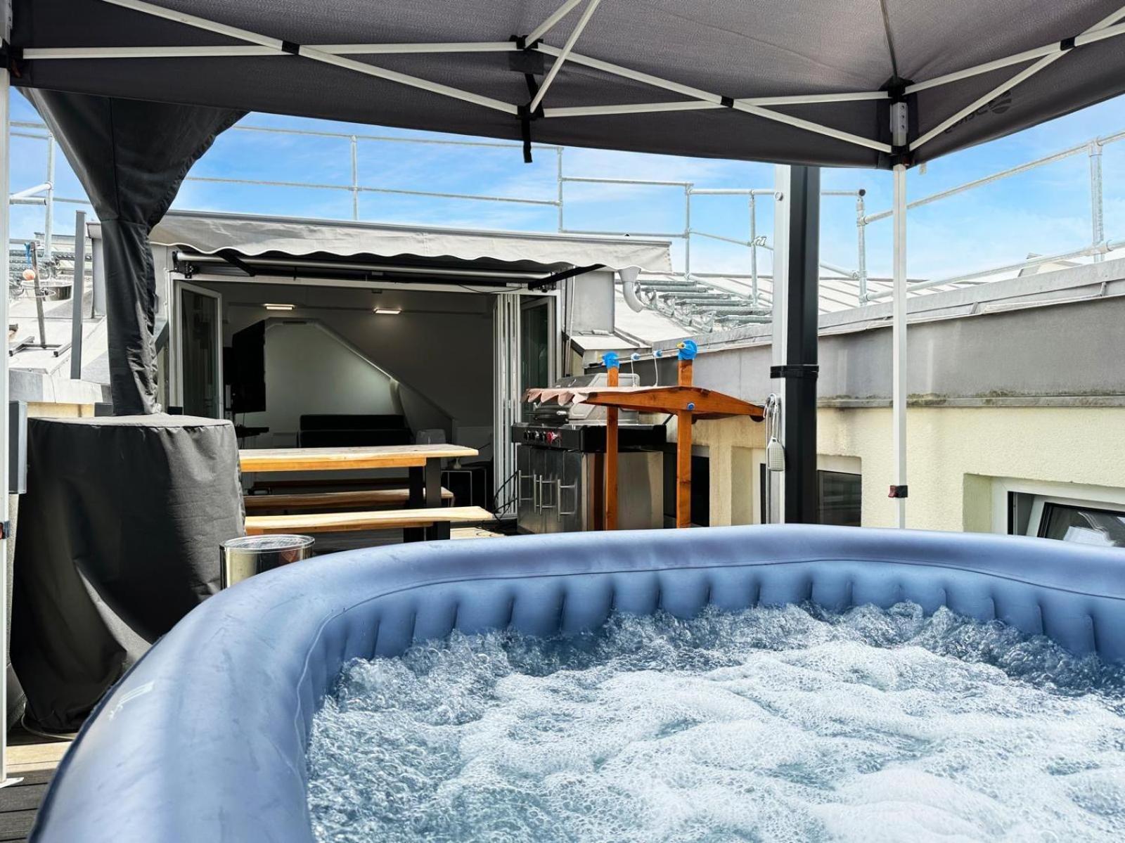 6 Zimmer Maisonette-Penthouse Pool Dachterrasse Luxus ميونيخ المظهر الخارجي الصورة